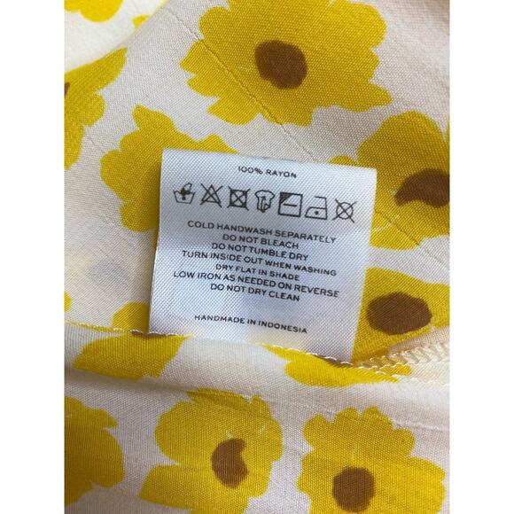 FAITHFULL THE BRAND Noemie Marigold Constance Floral Midi Dress US 4 - Picture 13 of 14